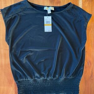 MICHAEL KORS  Black Lace Women's Top
